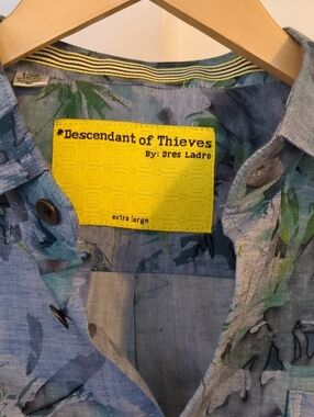 Descendant of Thieves Dres Ladro Shirt XL Abstract Limited Edition 125 Made